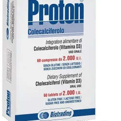 PROTON tablete a60, Dodatak ishrani sa vitaminom D3 2000 U.I.  (holekalciferol)
