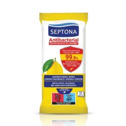 Septona antibakterijske maramice limun 15 komada