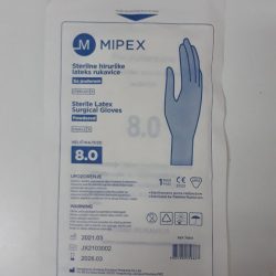 MIPEX Sterilne hirurške rukavice sa puderom 1 par, Veličina 8